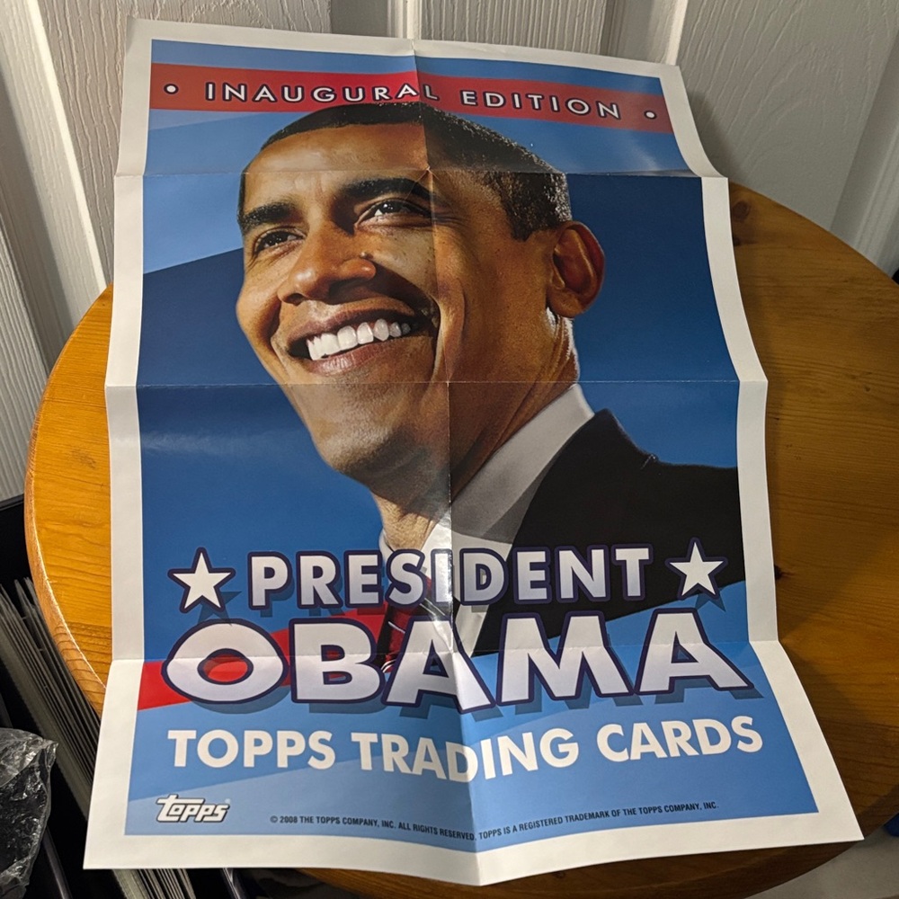 2008 Topps President Obama Inaugural Edition Trading Card Poster